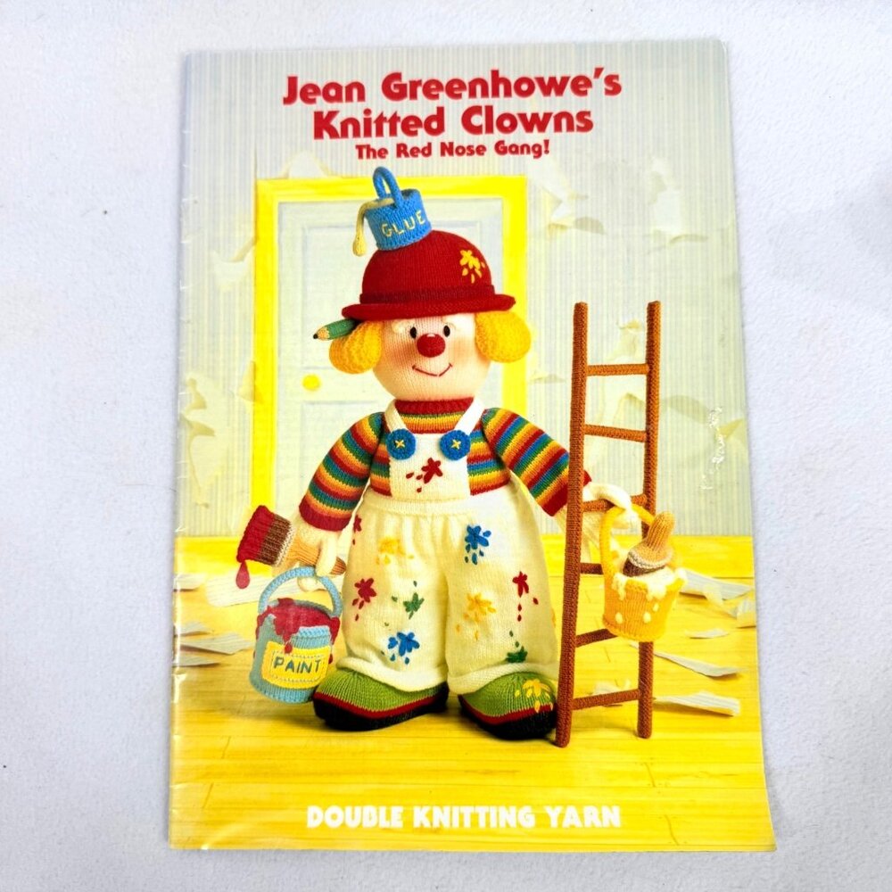 Jean Greenhowes Knitted Clowns Red Nose Gang Pattern Book Vintage 1992